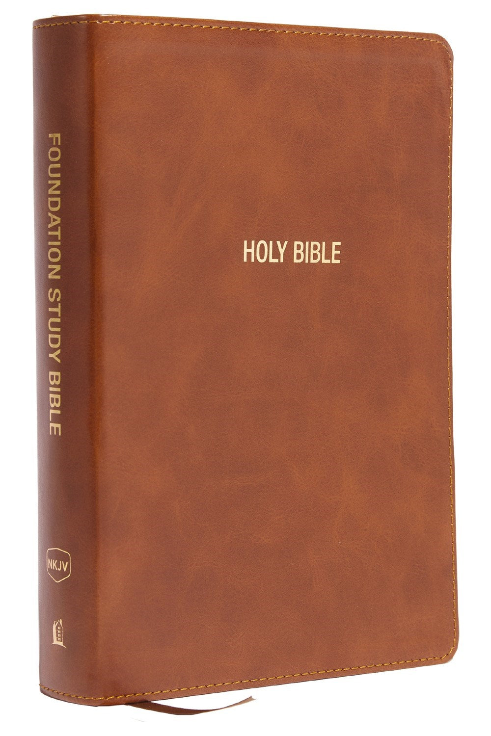 NKJV Foundation Wide Margin Study Bible-Brown Leathersoft