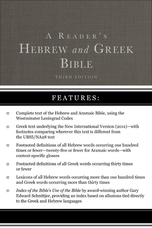 A Reader's Hebrew And Greek Bible (Third Edition)-Hardcover