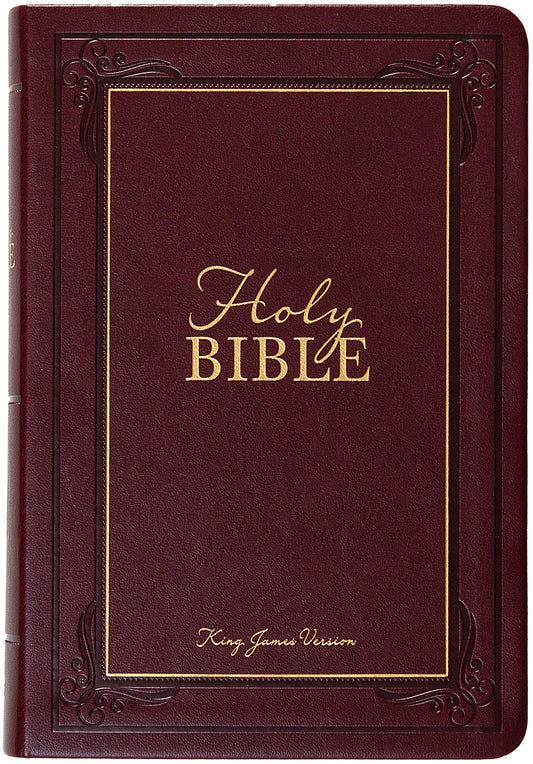 KJV Holy Bible Giant Print/Compact-Garnet Faux Leather