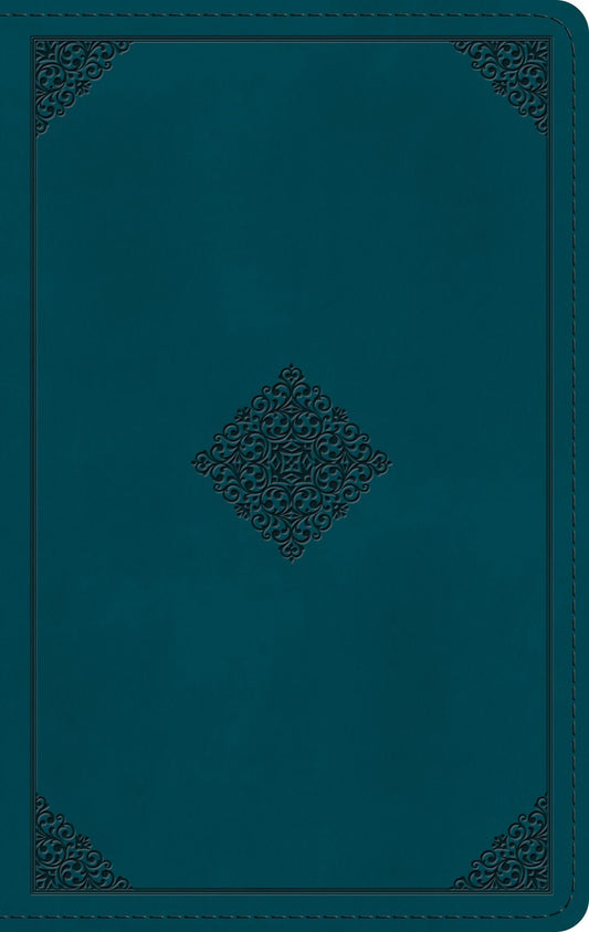 ESV Giant Print Personal Size Bible (RL)*-Deep Teal  Emblem Design TruTone