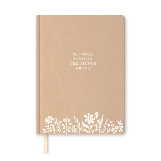 Journal-Things Above Journal (Beige Faux Leather)