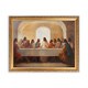 Framed Art-Last Supper -Gold Linen Framed (17.75" x 13.75")