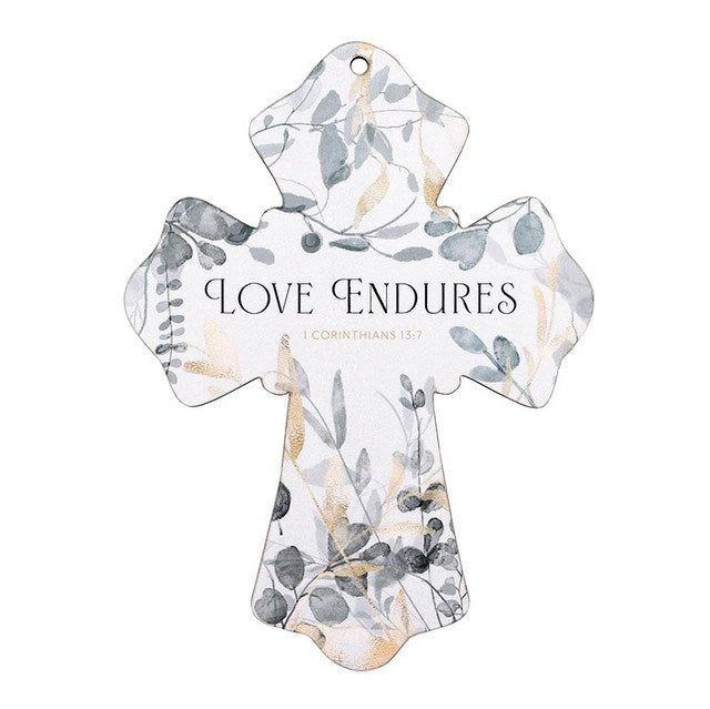 Wall Cross-Love Endures (6")