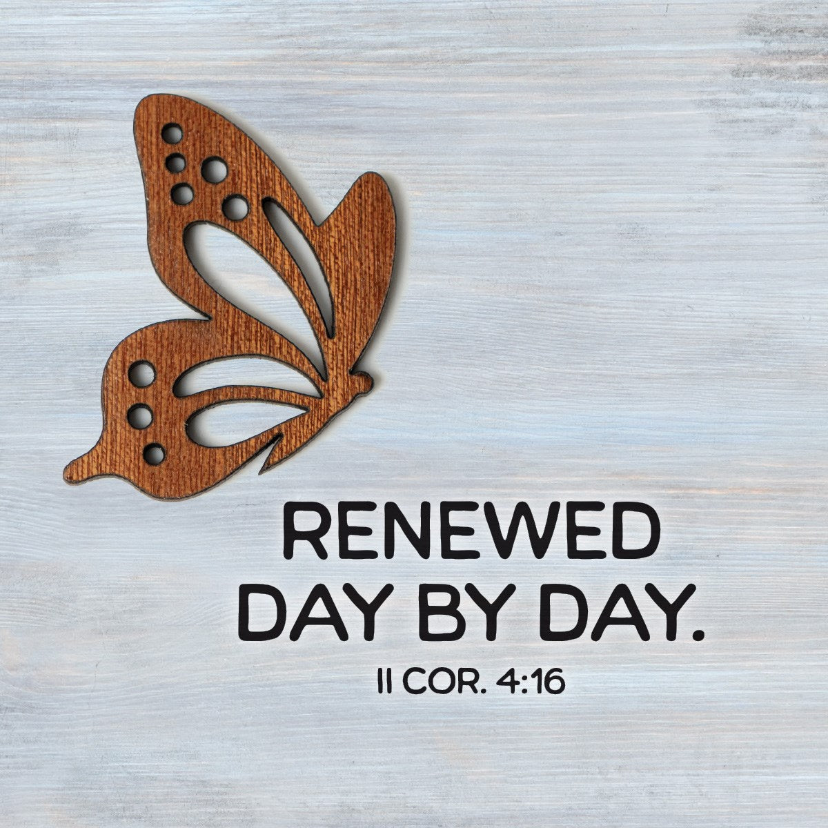 Plaque-Renewed Day By Day w/Magnetic Back