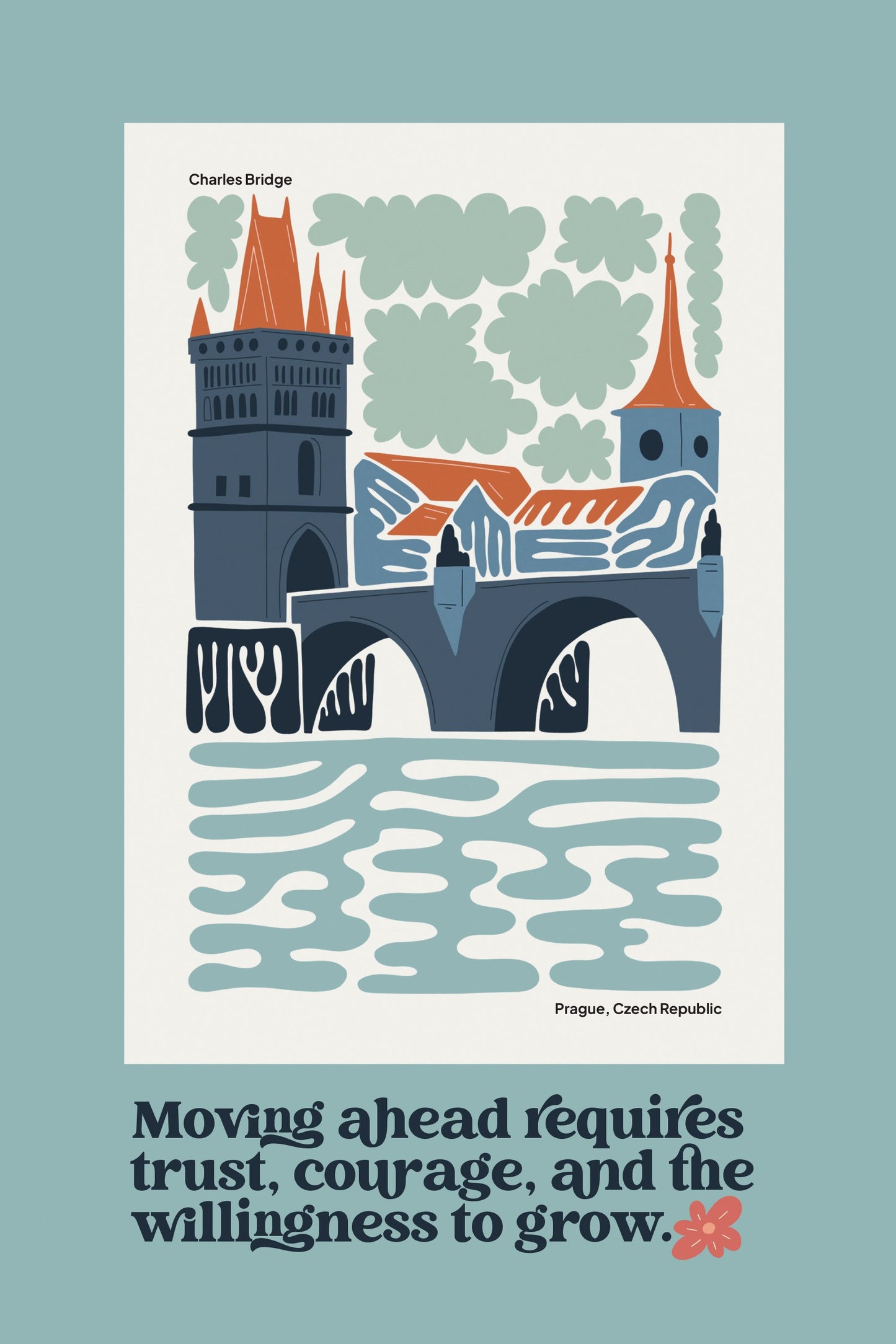 Plaque-Moving Ahead Requires Trust (6" x 9")-MDF (Everyday Series)