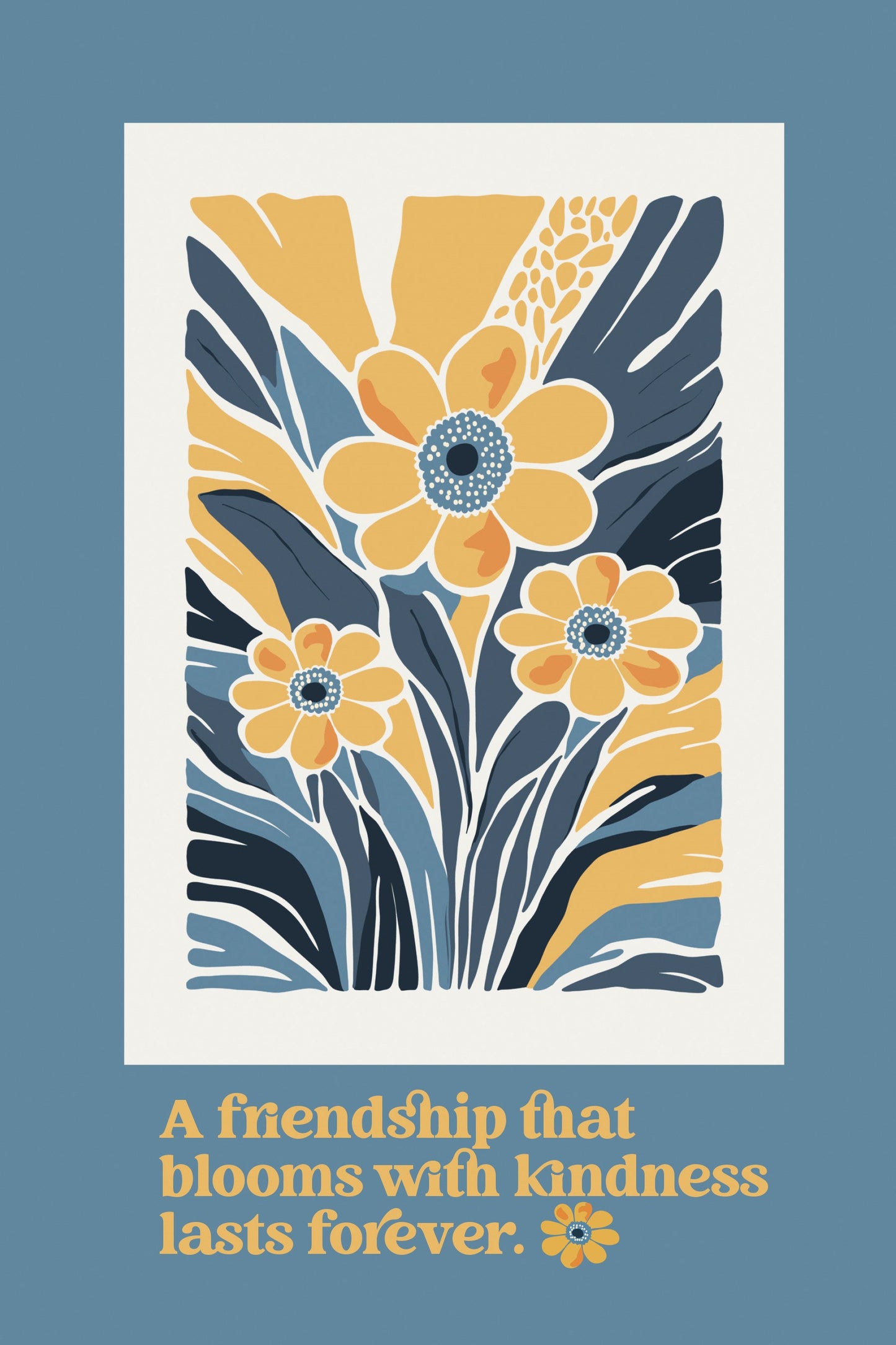 Plaque-A Friendship That Blooms (6" x 9")-MDF (Everyday Series)