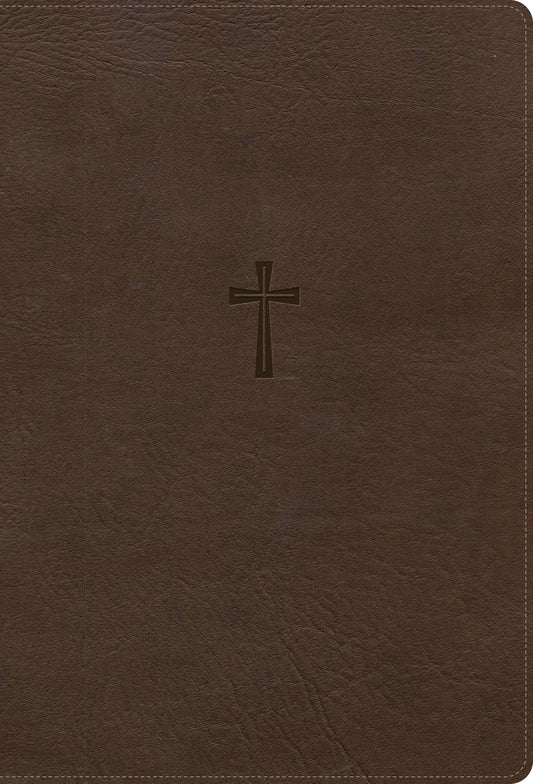 CSB Super Giant Print Reference Bible  Digital Study Edition (Optimal Type)-Brown LeatherTouch Indexed