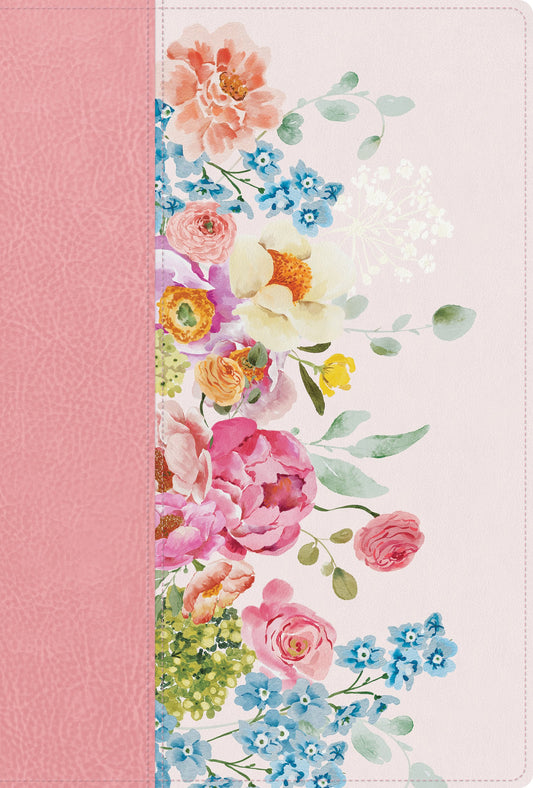 RVR 1960 Biblia letra grande  tamano manual  edicion especial (Handsize Giant Print  Special Ed)-Pink Pastel LeatherTou