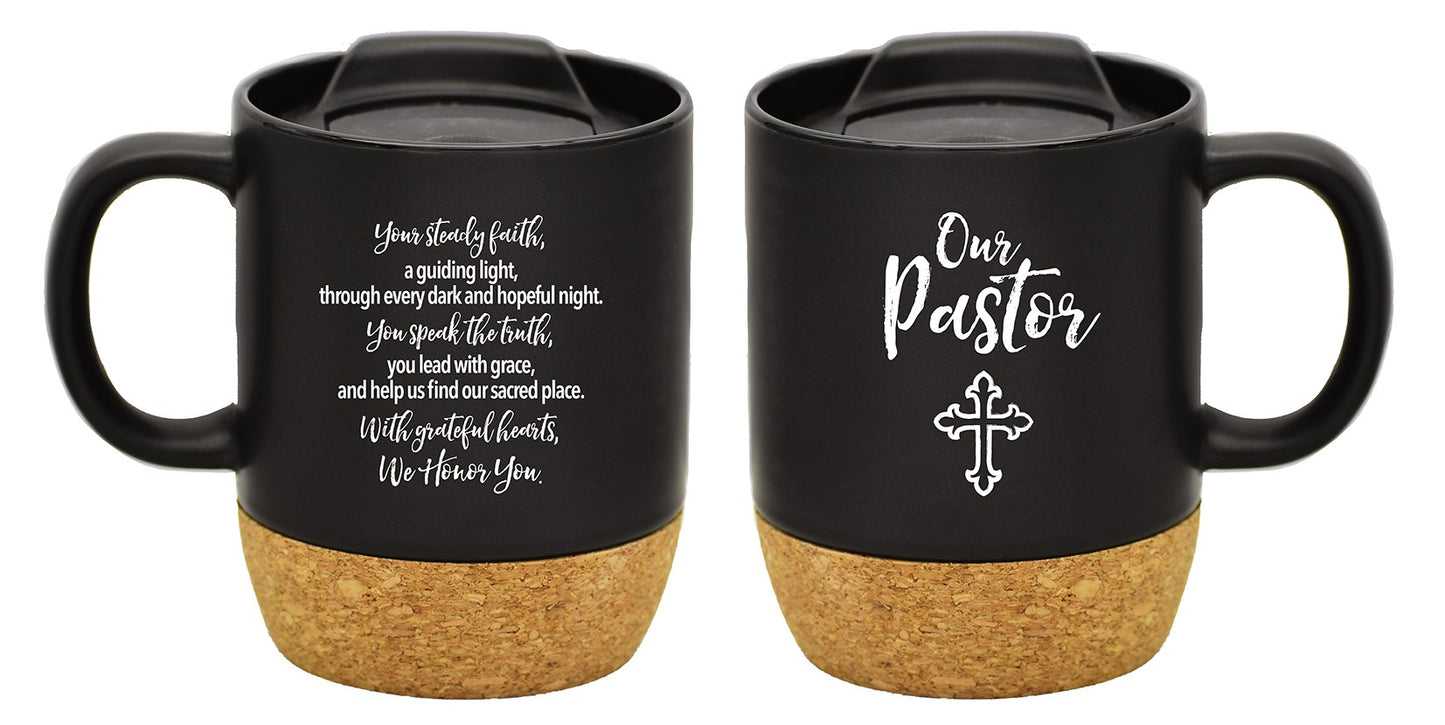 Mug-Cork-Our Pastor-Black