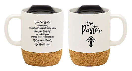 Mug-Cork-Our Pastor-White