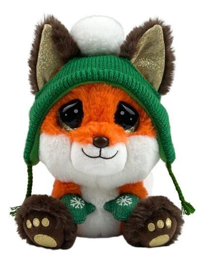 Plush-cutie Pet-tudies-Fable Fox Holiday Plush-7"