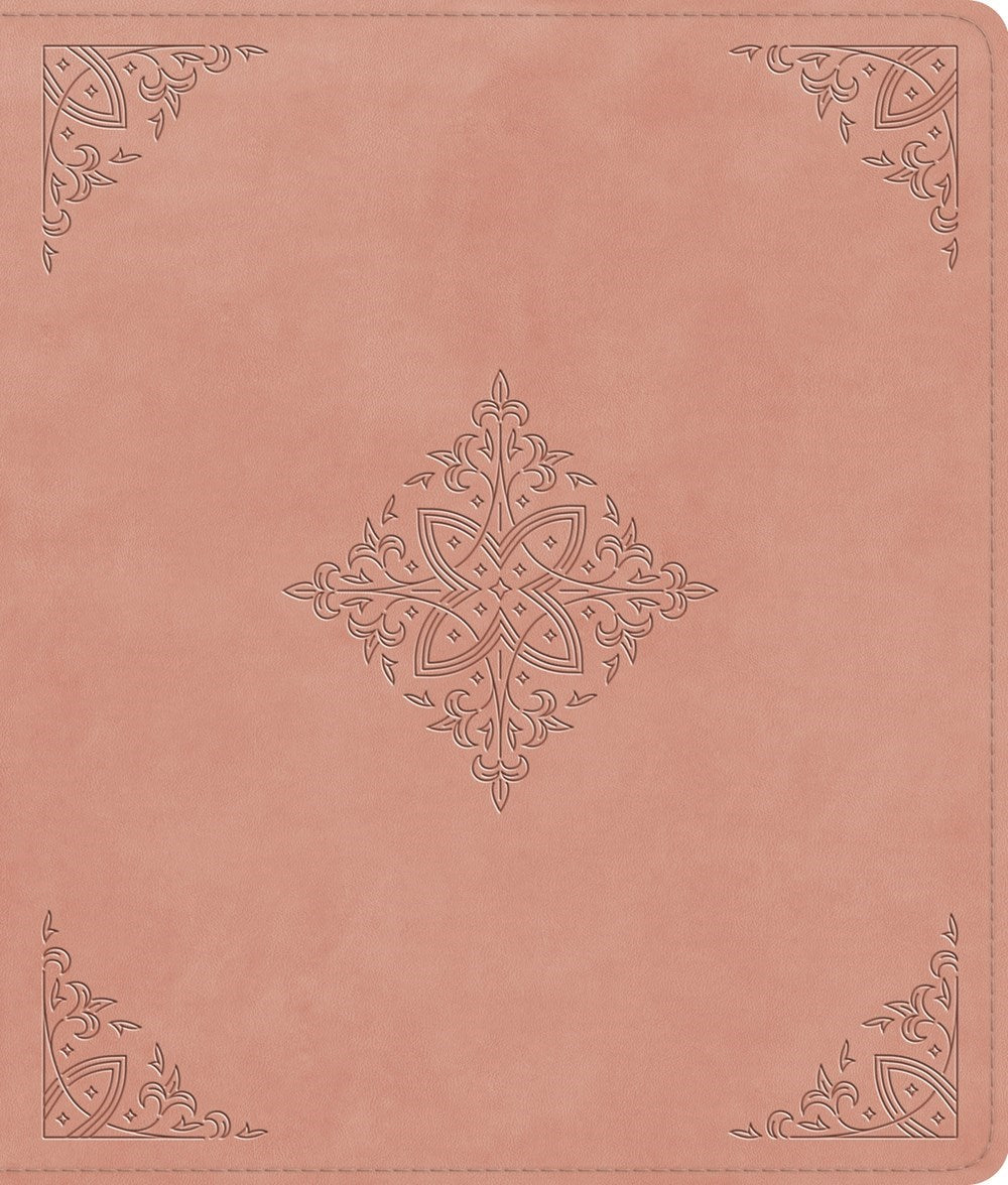 ESV Journaling Bible (RL)*-Blush Rose  Fleur-de-lis Design TruTone