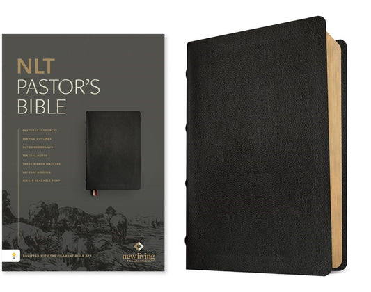 NLT Pastor's Bible  Filament Enabled (RL)-Black Genuine Leather