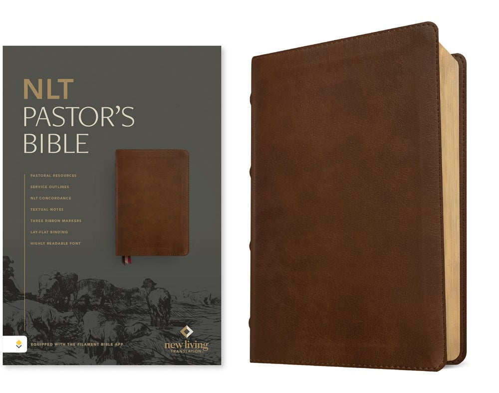 NLT Pastor's Bible  Filament Enabled (RL)-Brown LeatherLike
