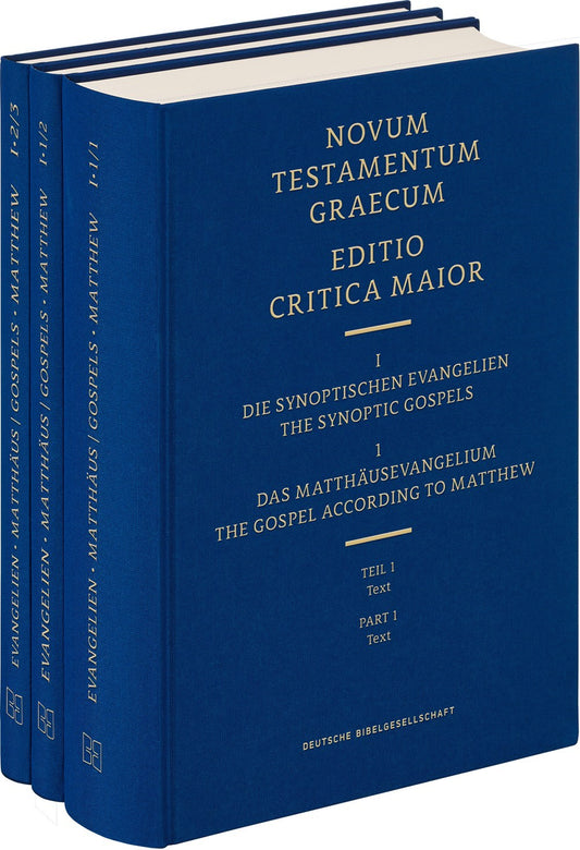 Novum Testamentum Graecum  Editio Critica Maior I: The Gospel According to Matthew  Complete Set (3 Volumes)