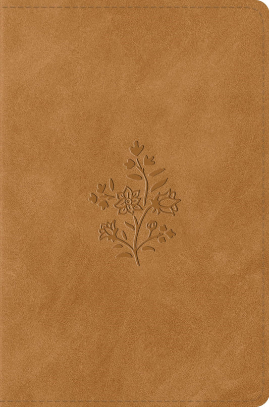 ESV Compact Bible*-Nubuck Caramel  Wildflower Design TruTone