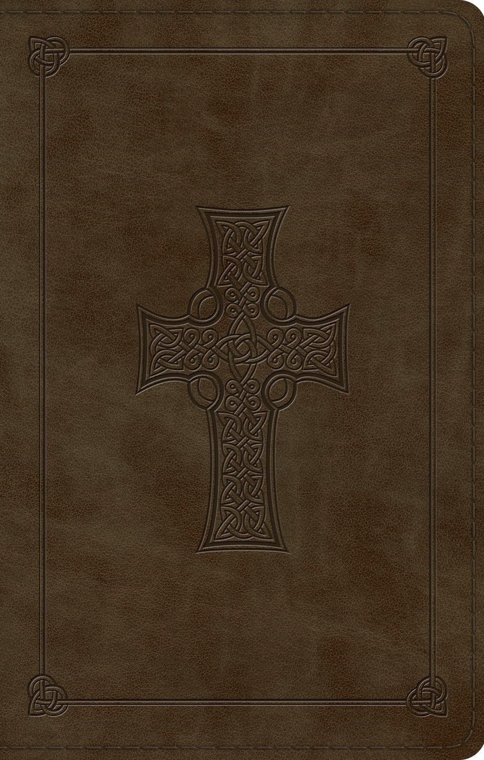 ESV Large Print Value Thinline Bible*-Olive  Celtic Cross Design TruTone