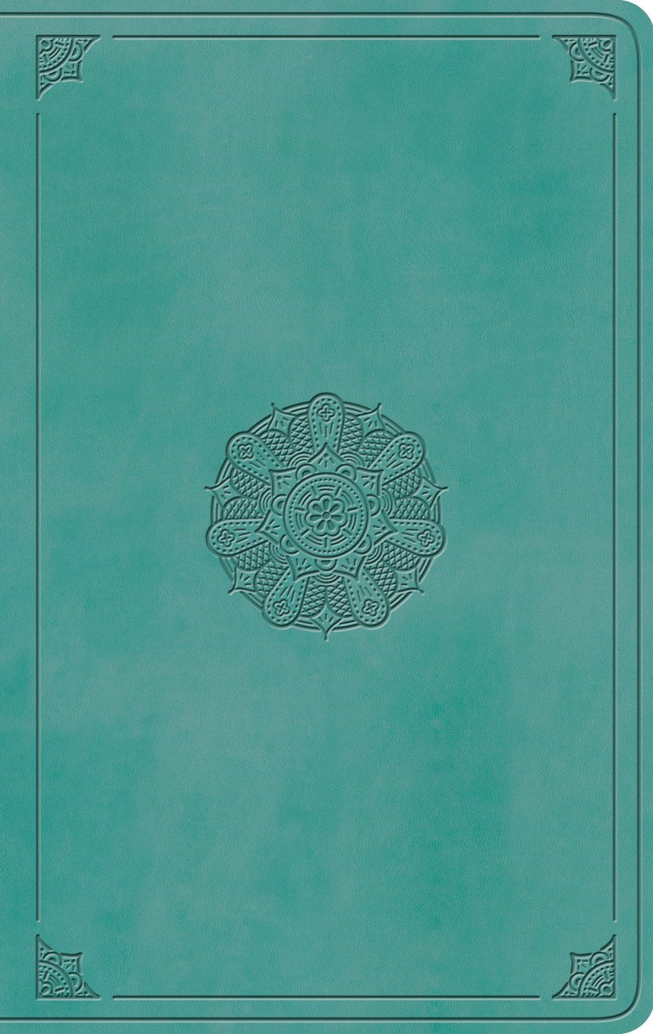ESV Large Print Value Thinline Bible*-Turquoise  Emblem Design TruTone