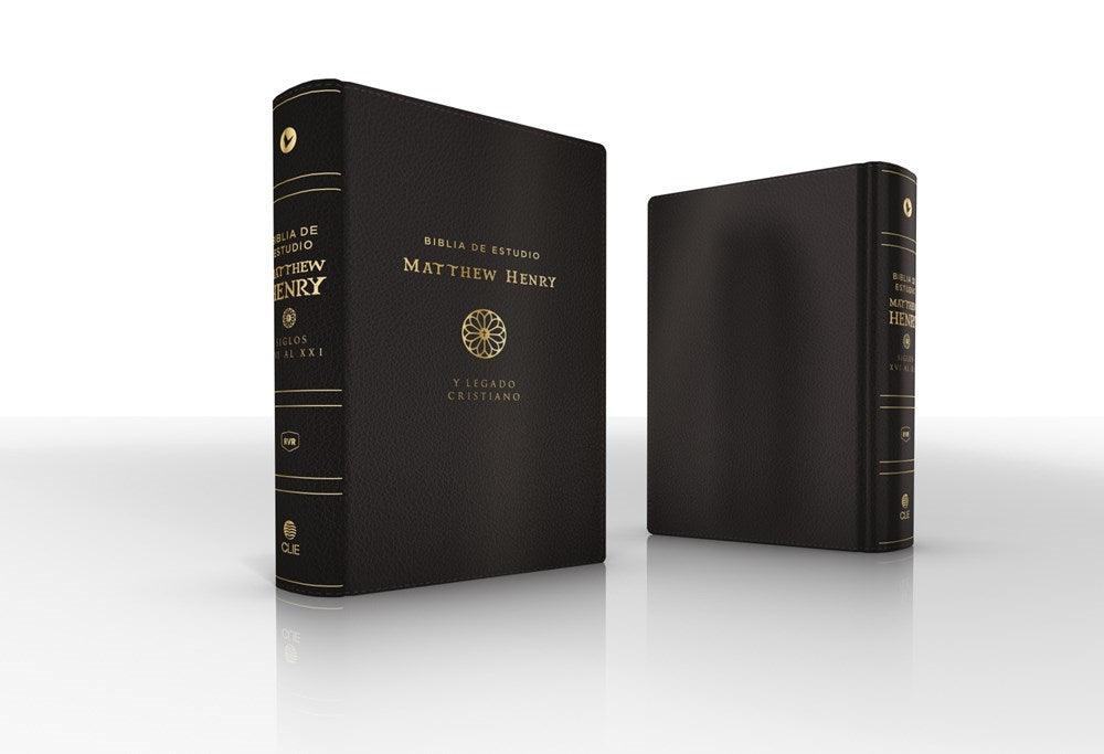 RVR Biblia de estudio Matthew Henry y legado cristiano (Matthew Henry & Christian  Comfort Print)-Black Leathersoft
