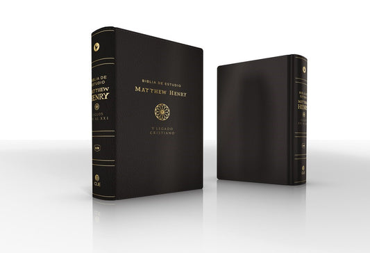 RVR Biblia de estudio Matthew Henry y legado cristiano (Matthew Henry & Christian  Comfort Print)-Black Leathersoft