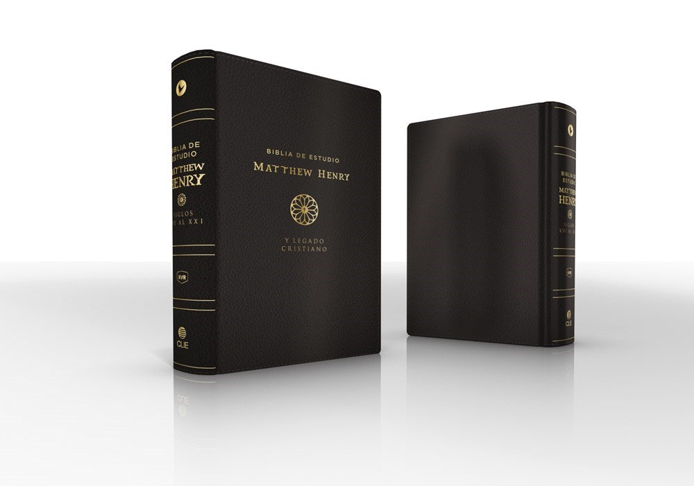 RVR Biblia de estudio Matthew Henry y cristiano (Matthew Henry & Christian  Comfort Print)-Black Leathersoft Indexed