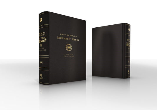 RVR Biblia de estudio Matthew Henry y cristiano (Matthew Henry & Christian  Comfort Print)-Black Leathersoft Indexed