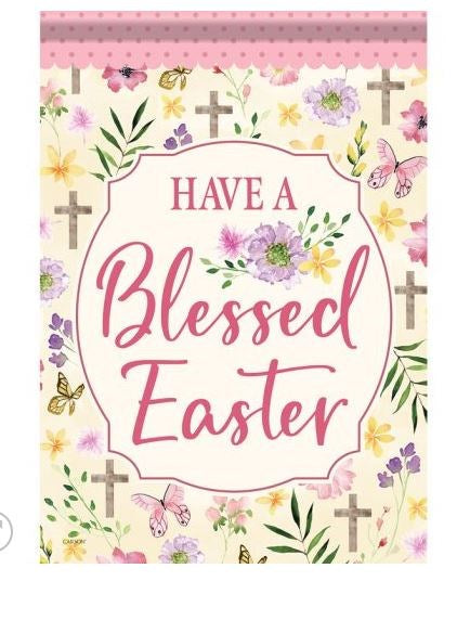 Flag-Garden-Dura Soft-Blessed Easter (12.5" x 18")