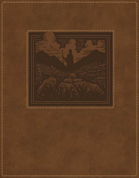 NKJV New Testament Tracing Edition (Comfort Print)-Brown Leathersoft Over Board