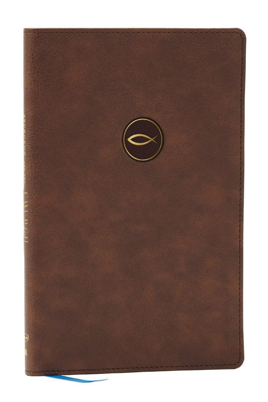 NKJV Spurgeon And The Church (Comfort Print)-Brown Leathersoft