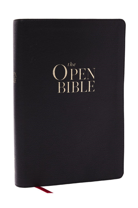 KJV The Open Bible: Read And Discover The Bible For Yourself (Comfort Print)-Black Leathersoft Indexed