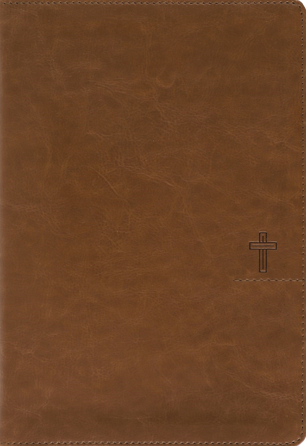 NASB 1995 Thinline Bible/Giant Print (Comfort Print)-Brown Leathersoft