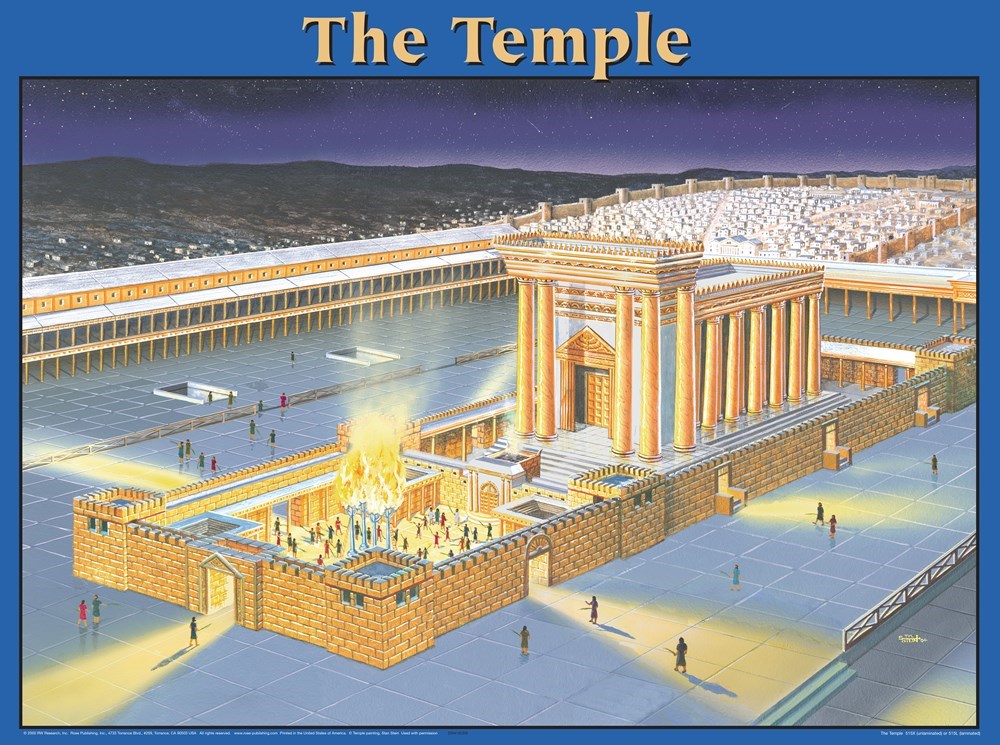 Chart-Temple Wall (Laminated Sheet) (19" x 26")