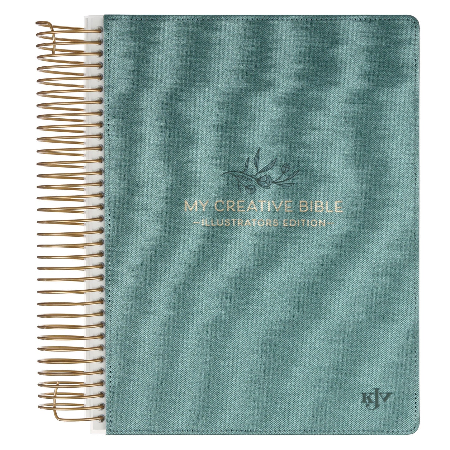 KJV My Creative Bible: Illustrators Edition-Green Spiral-Bound Hardcover Linen (KJV323)