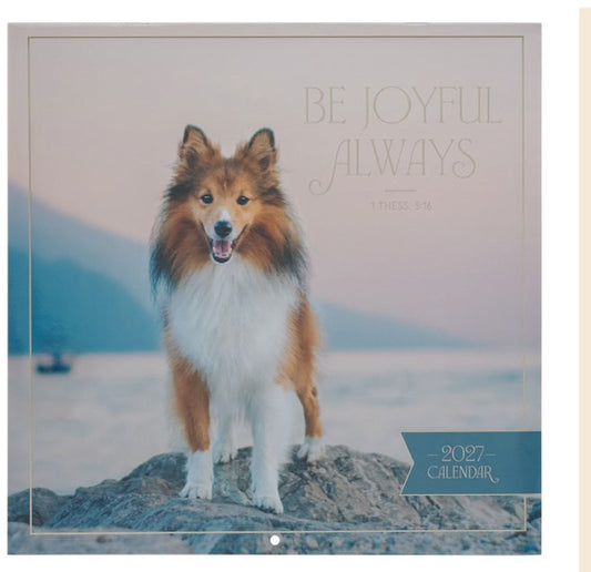 2027 Large Wall Calendar-Be Joyful Always 1 Thess 5:16