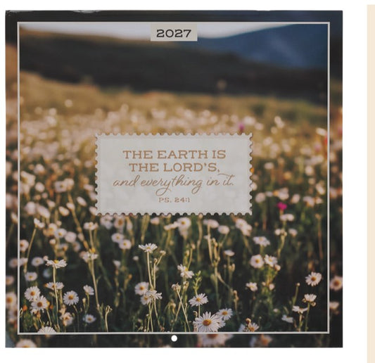 2027 Large Wall Calendar-The Earth Is the Lord's Ps. 24:1