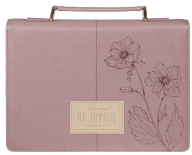 Bible Cover Fashion Dusty Mauve Be Joyful 1 Thess. 5:16-18
