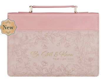 Bible Cover Fashion Two-tone Pink Be Still & Know Ps. 46:10