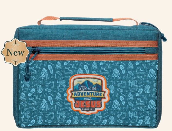 Bible Cover Fashion Blue Adventure With Jesus Ps. 16:11