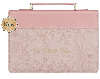 Bible Cover Fashion Two-tone Pink Be Still & Know Ps. 46:10