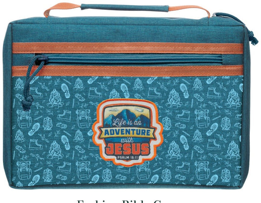 Bible Cover Fashion Blue Adventure With Jesus Ps. 16:11