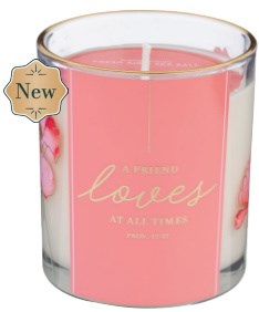 Glass Candle A Friend Loves At All Times Prov. 17:17