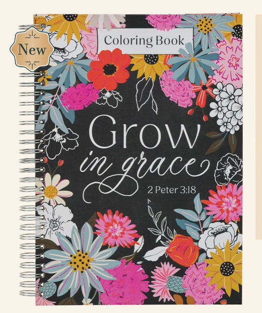 Coloring Book Spiral Grow in Grace 2 Peter 3:18