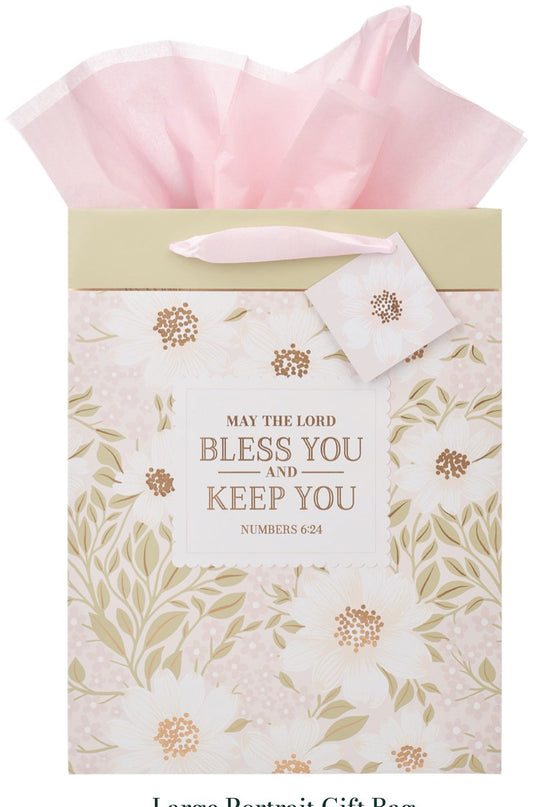 Gift Bag LG Portrait Bless You And Keep You Num. 6:24