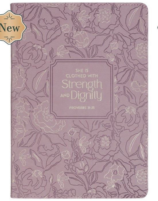 Journal Classic Dusty Mauve She Is Clothed With Strength And Dignity Prov. 31:25