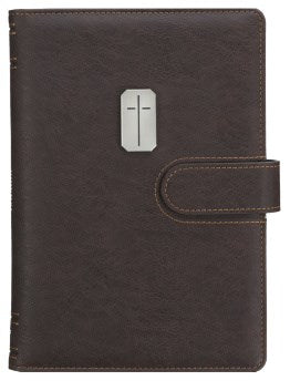 Journal w/Pen and Magnetic Closure Brown Cross/Man of God 1 Tim. 6:11