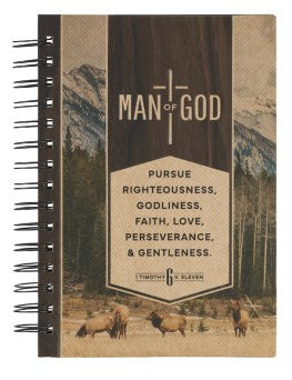 Journal Spiral Brown Man of God 1 Tim. 6:11