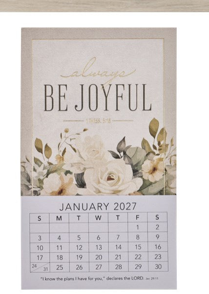 2027 Mini Magnetic Calendar Always Be Joyful 1 Thess. 5:16