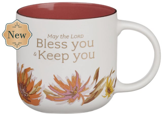 Mug Pink Floral Bless You & Keep You Num. 6:24