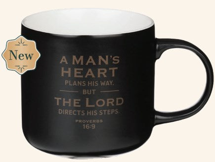 Mug Black A Man's Heart Plans His Way Prov. 16:9
