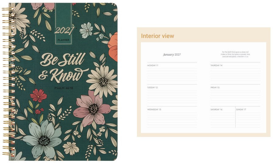 2027 Weekly Planner Be Still & Know Ps. 46:10